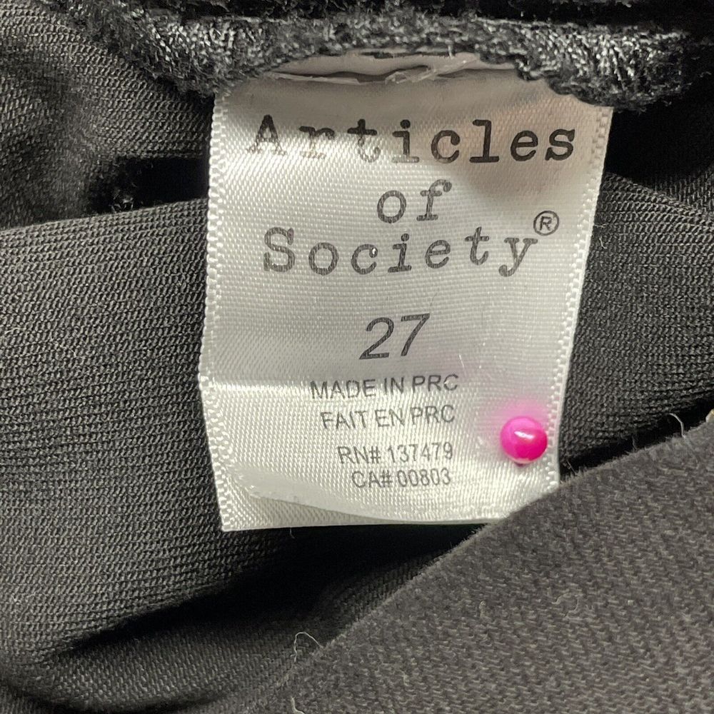 Articles of Society Jeans Womens 27 Black Side Stripes Raw Hem Skinny Fit - Picture 7 of 15